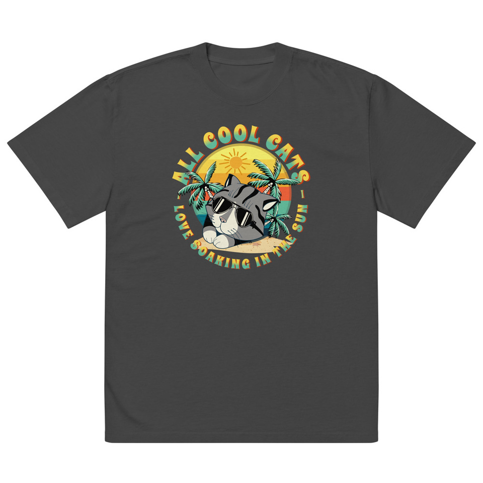 All Cool Cats - Sunset Beach Oversized Faded T-Shirt