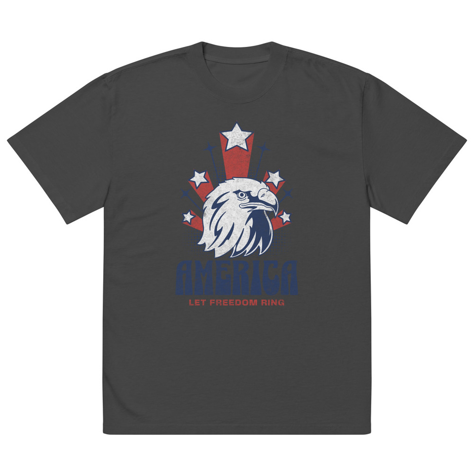 America Oversized Faded T-Shirt