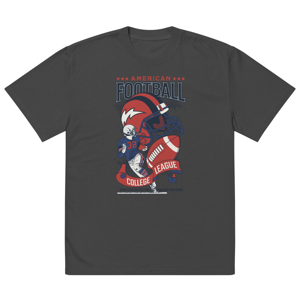 American Football - Athletic College League Oversized Faded T-Shirt