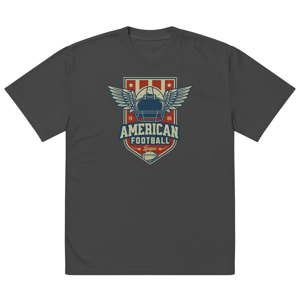American Football League - Sports Helmet Oversized Faded T-Shirt