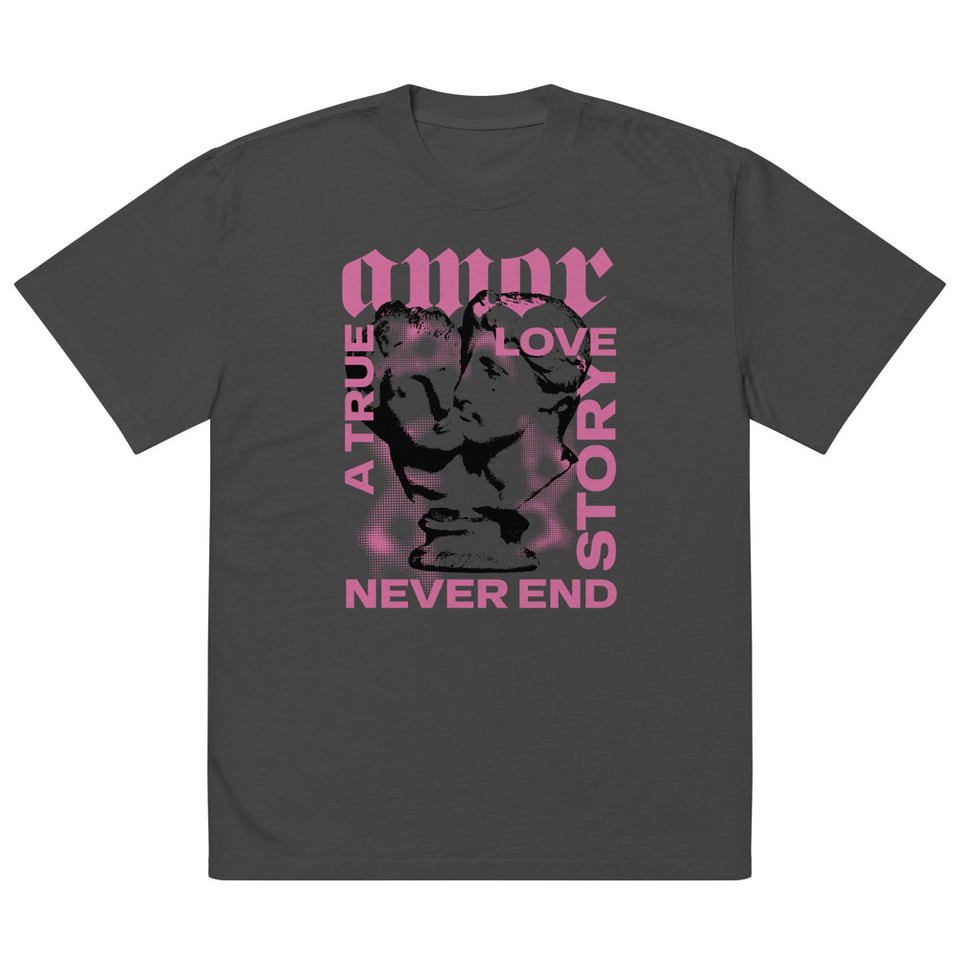 Amor Oversized Faded T-Shirt