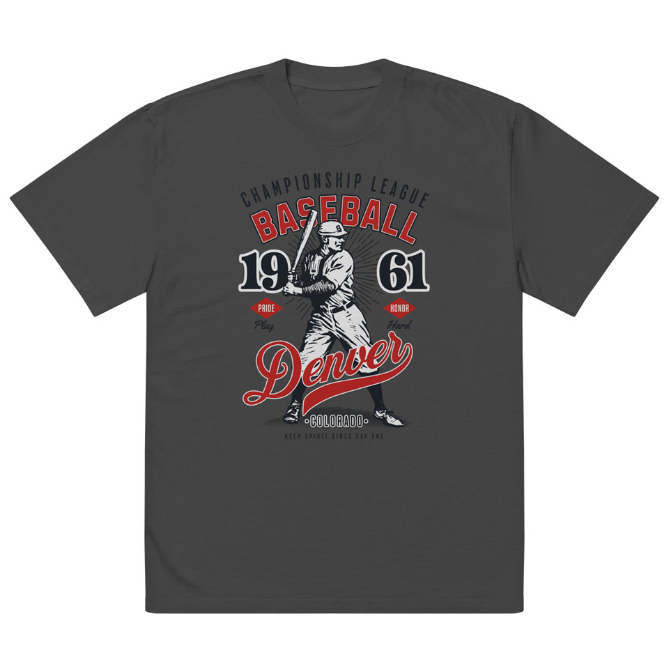 Baseball Championship League - University Sports Team Oversized Faded T-Shirt