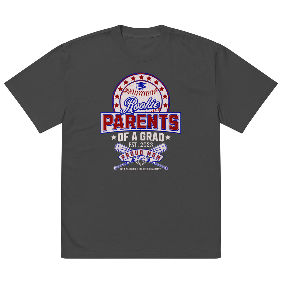 Baseball Mom Of A Graduate Oversized Faded T-Shirt