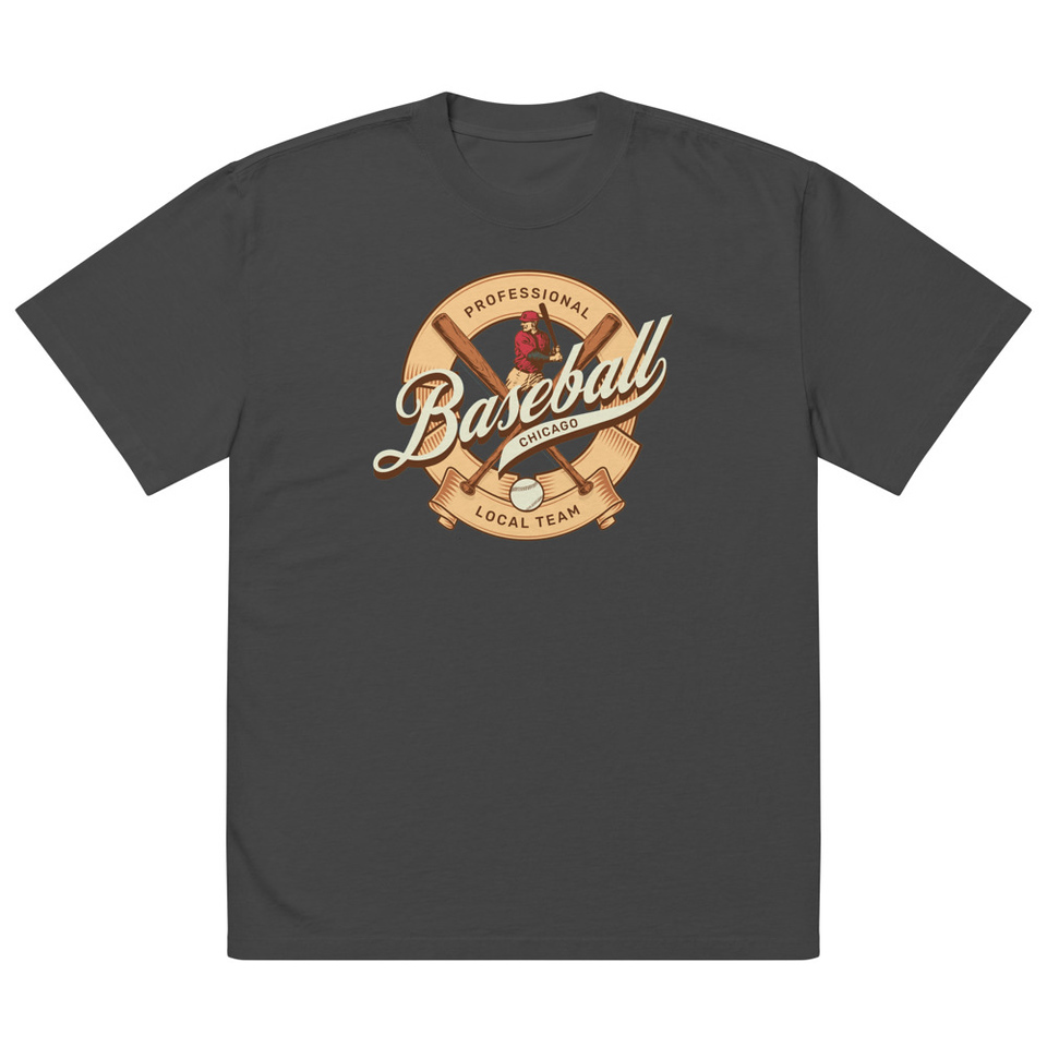 Baseball Team - College Sports Oversized Faded T-Shirt