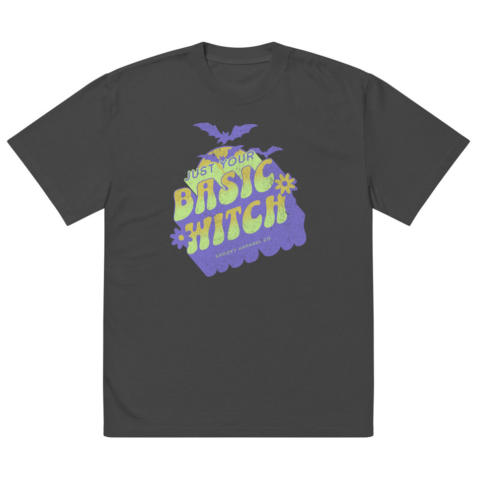 Basic Witch - Halloween Oversized Faded T-Shirt