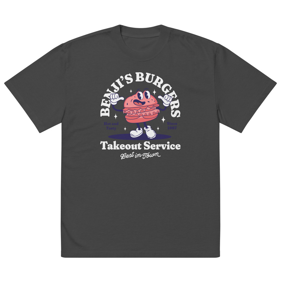 Benji's Burgers - Fast Food Oversized Faded T-Shirt