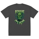 Beware of Frankenstein - Scary Halloween Oversized Faded T-Shirt