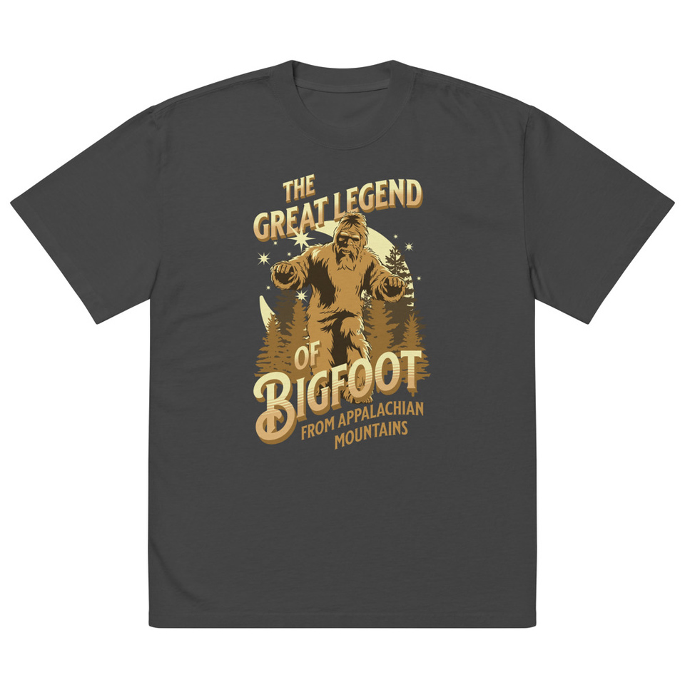 Bigfoot Legend  - Appalachian Forest Oversized Faded T-Shirt