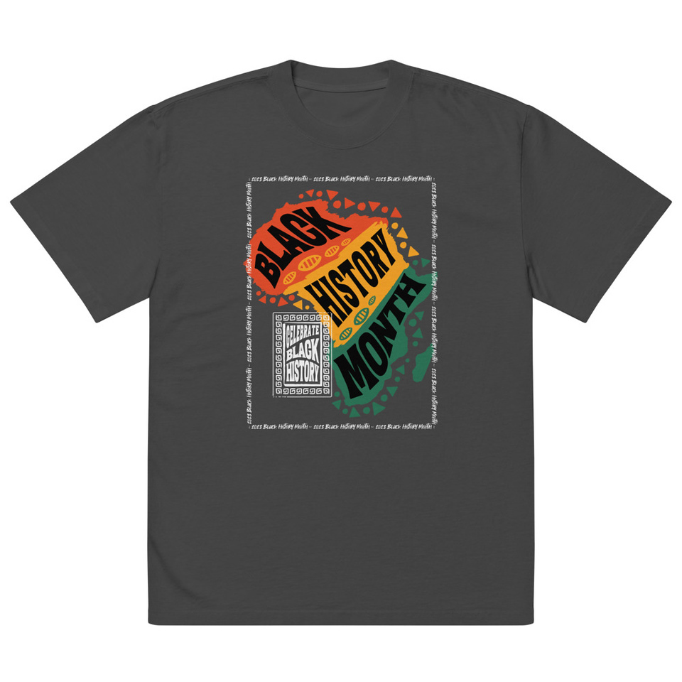 Black History Month - Tribal History Oversized Faded T-Shirt