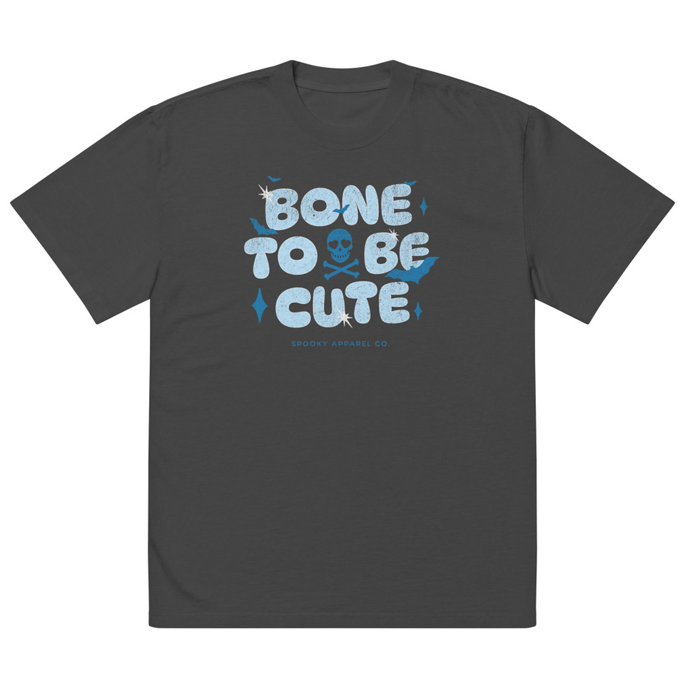 Bone To Be Cute - Halloween Oversized Faded T-Shirt