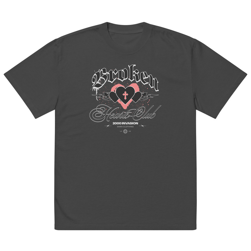 Broken Hearts Club Oversized Faded T-Shirt