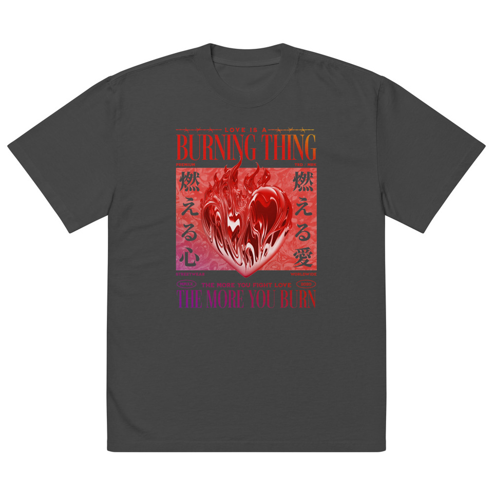 Burning Thing Oversized Faded T-Shirt