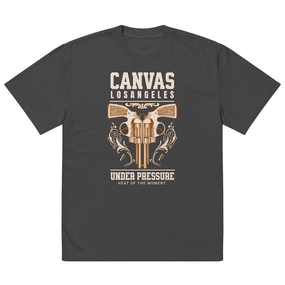 Canvas Los Angeles under pressure Oversized Faded T-Shirt