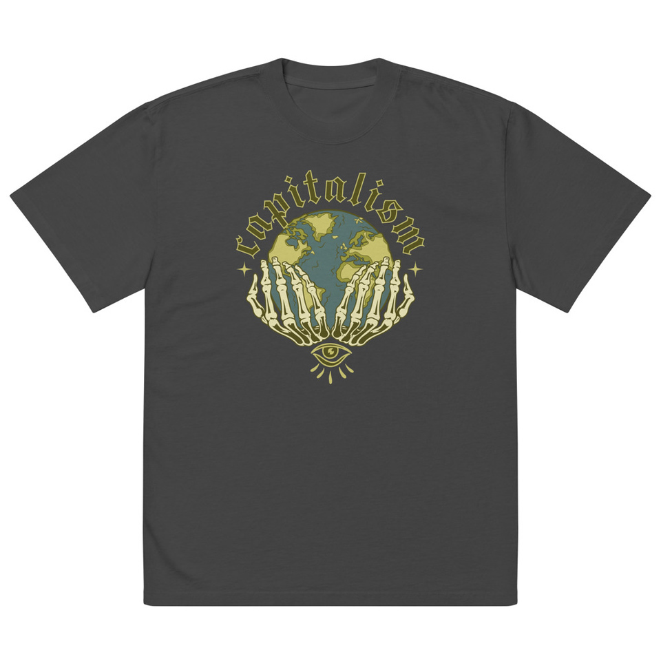 Capitalism - Earth Oversized Faded T-Shirt