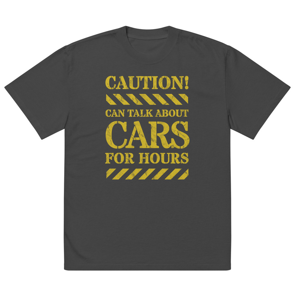 Caution Signs - Yellow Traffic Sign Oversized Faded T-Shirt