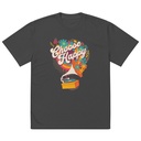 Choose Happy - Retro Music Oversized Faded T-Shirt