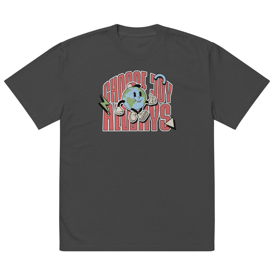 Choose Joy Always Oversized Faded T-Shirt
