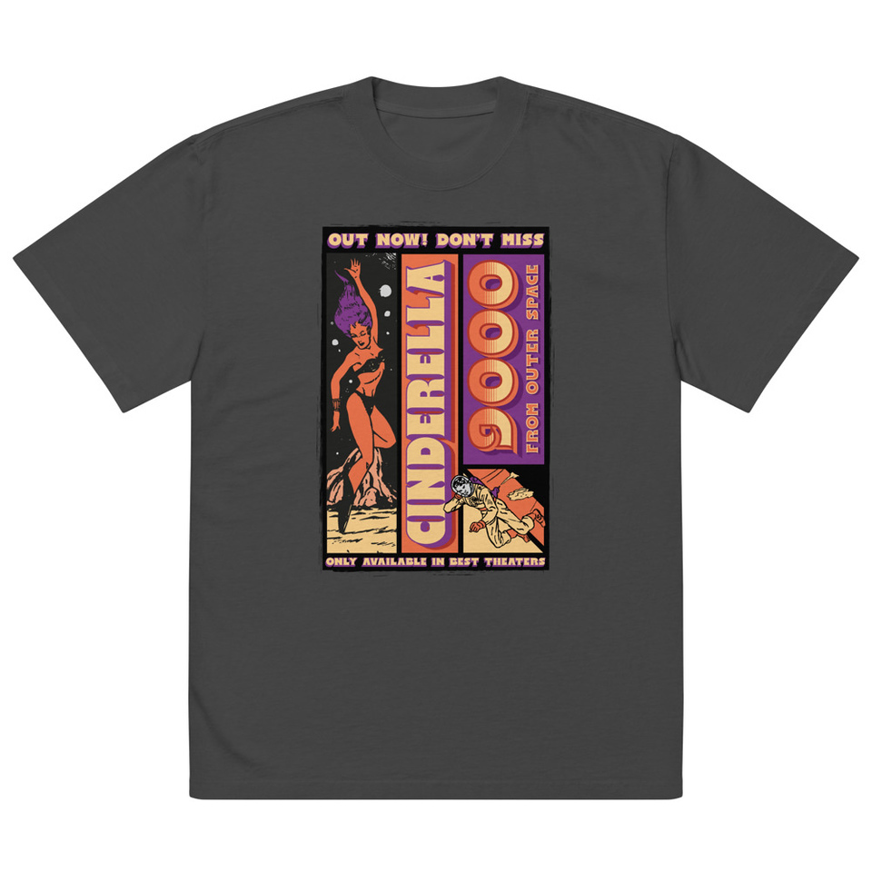 Cinderella 9000 - Retro Astronaut Oversized Faded T-Shirt