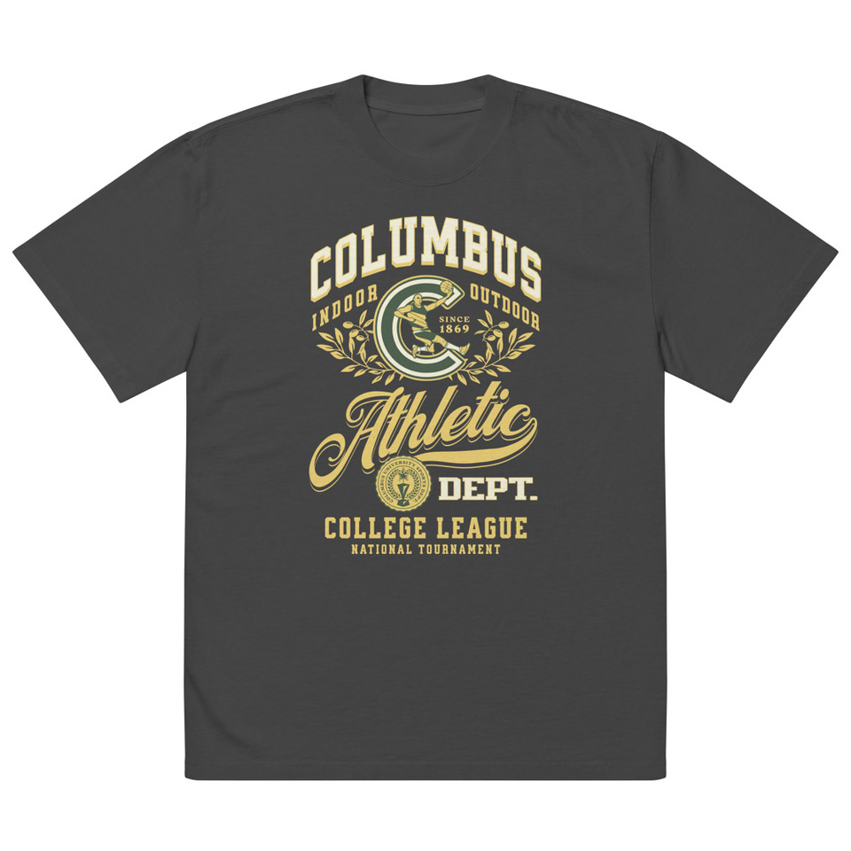 Columbus Athletic Oversized Faded T-Shirt
