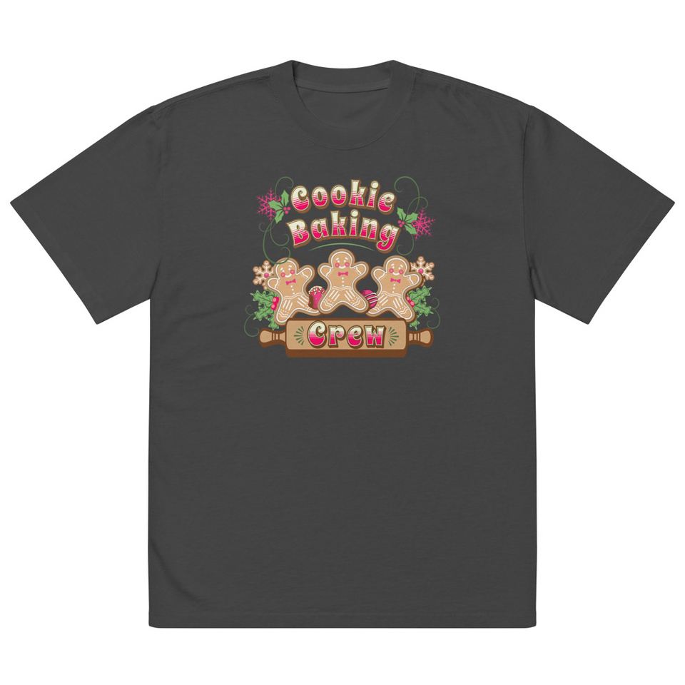 Cookie Baking Crew Oversized Faded T-Shirt