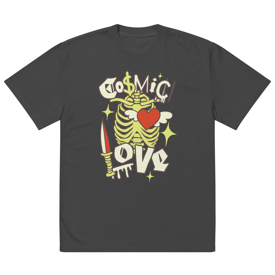 Cosmic Love (2) Oversized Faded T-Shirt