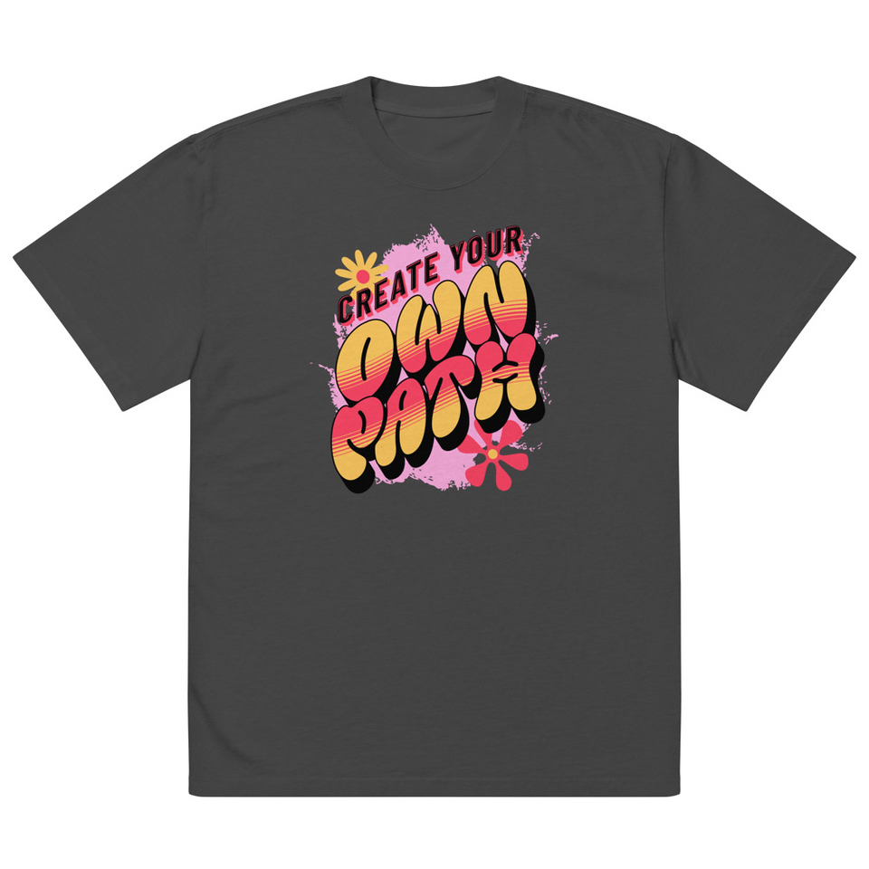 Create Your Own Path Oversized Faded T-Shirt