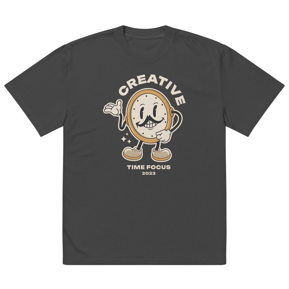 Creative Time Oversized Faded T-Shirt
