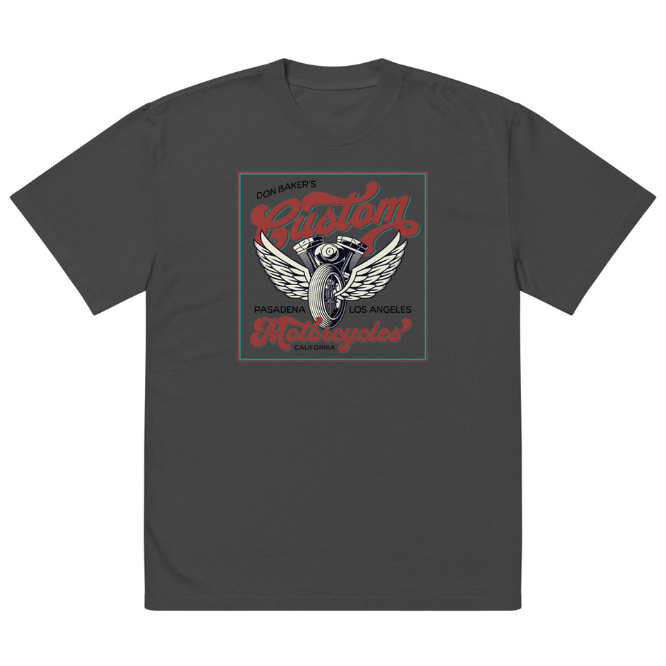 custom motorcycle  Oversized Faded T-Shirt