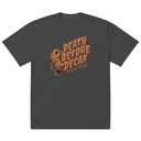 Death Before Decaf - Coffee Oversized Faded T-Shirt