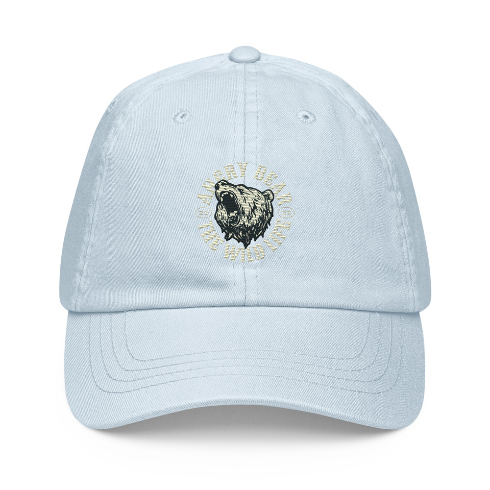 Angry Bear - Wild Life Animal Pastel Baseball Hat