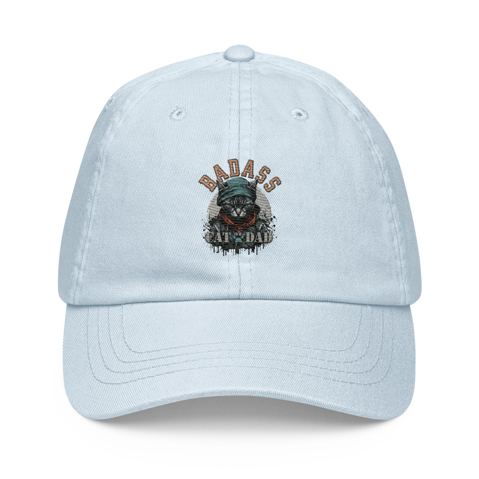 BADASS CAT DAT Pastel Baseball Hat