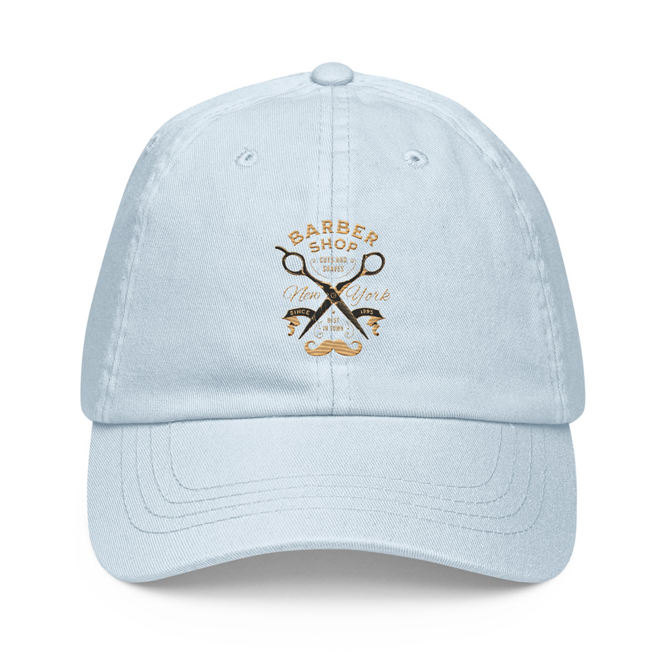 Barber Shop Cuts & Shaves - Scissor Pastel Baseball Hat