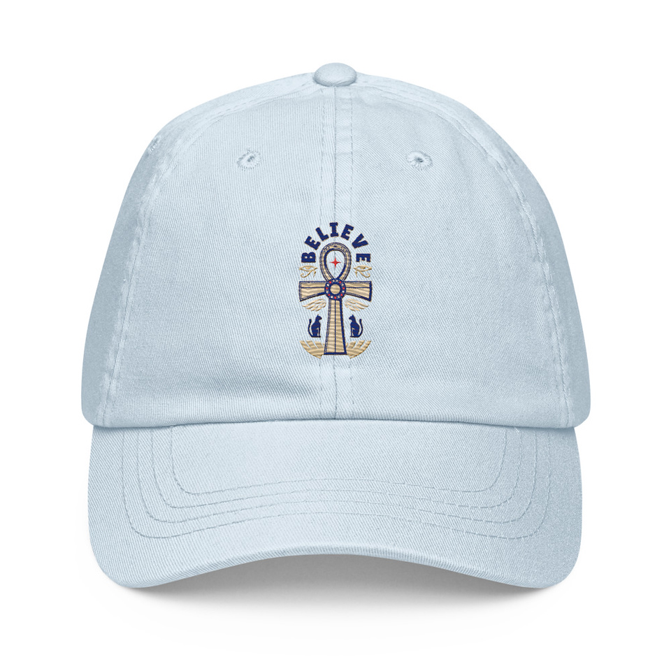 Believe  - Faith Symbol Pastel Baseball Hat