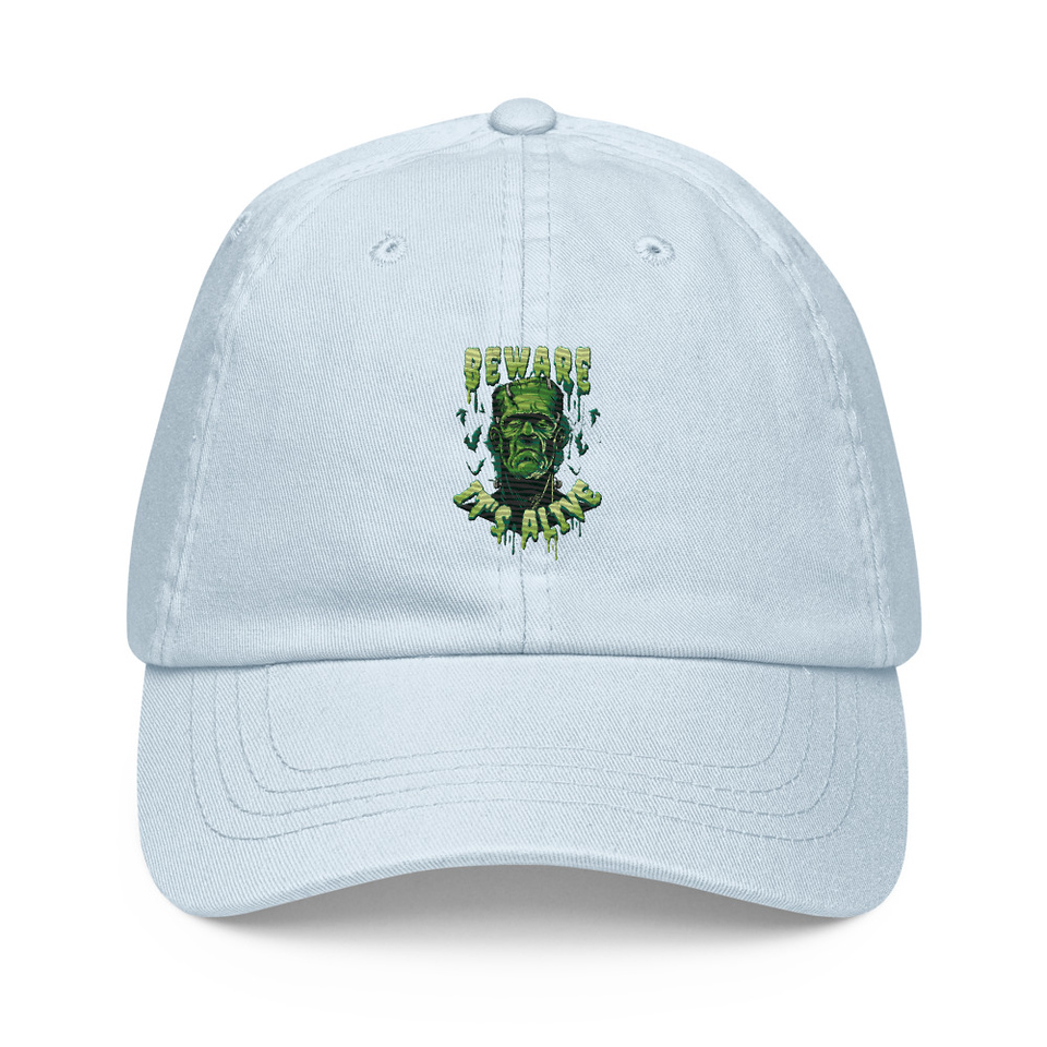 Beware of Frankenstein - Scary Halloween Pastel Baseball Hat
