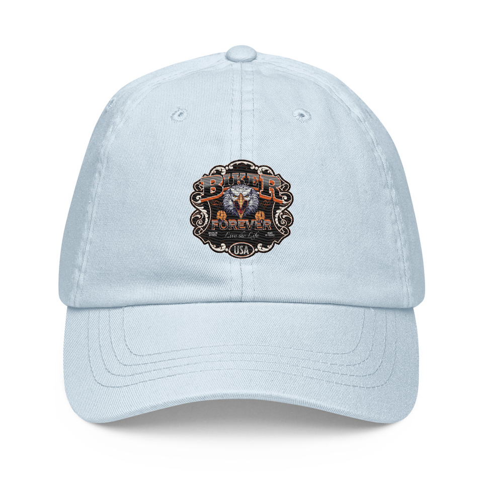 biker forever Pastel Baseball Hat