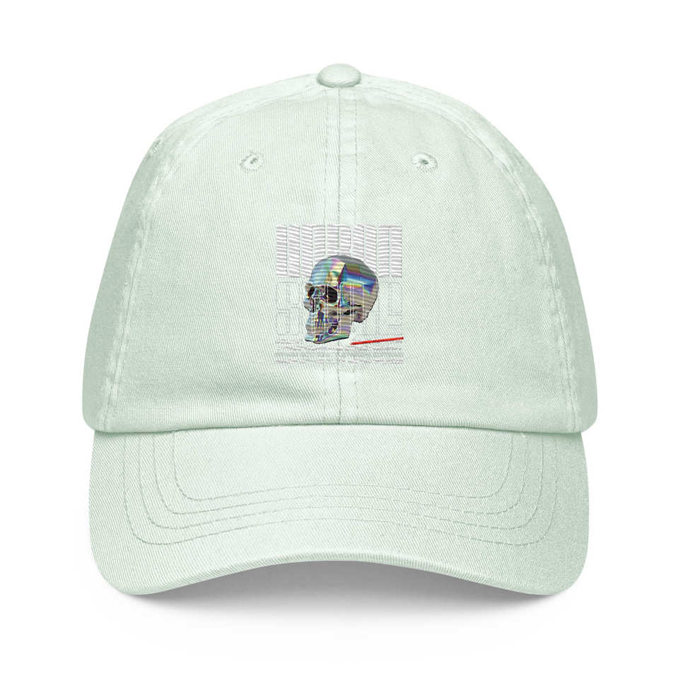 Black 3D Skull Pastel Baseball Hat