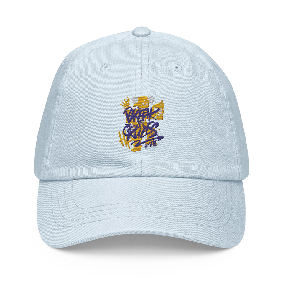 Break the Rules Graffiti - Spray Paint Pastel Baseball Hat