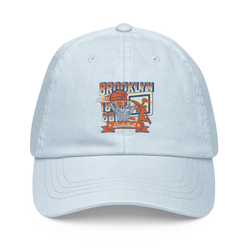 Brooklyn Basketball Team - Athletic Sports Pastel Baseball Hat