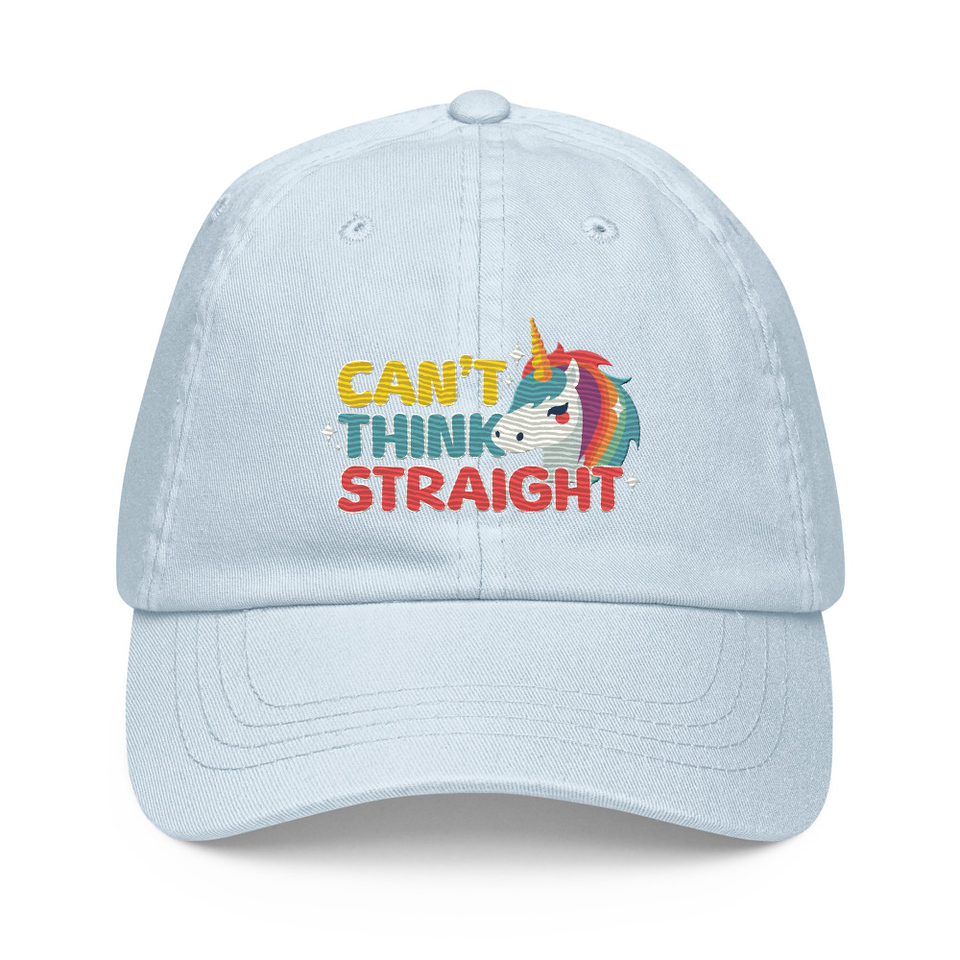Can't Think Straight (2) Pastel Baseball Hat