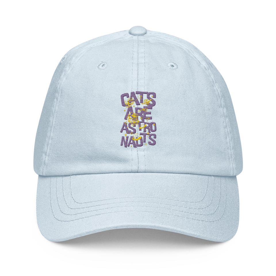 Cats are Astronauts Pastel Baseball Hat