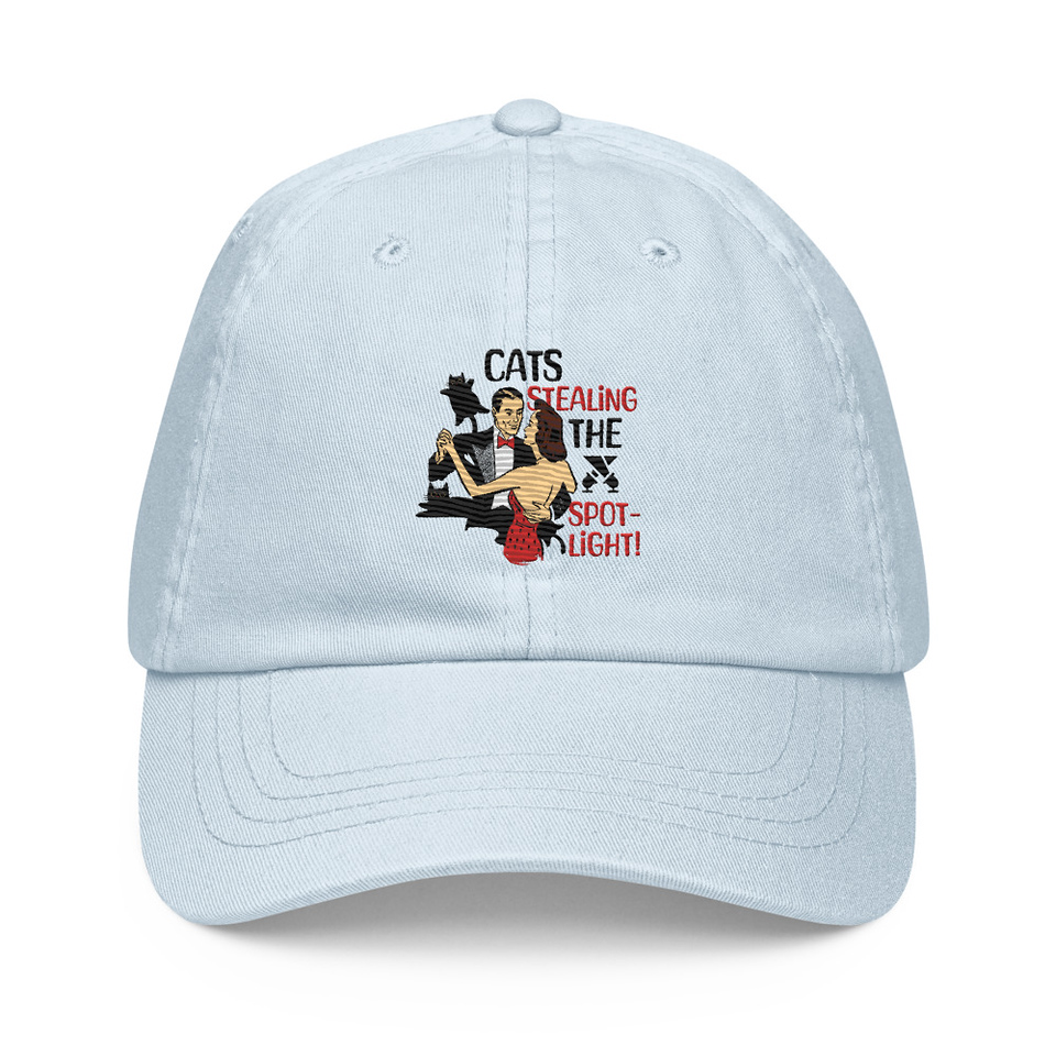 Cats Stealing the Spotlight Pastel Baseball Hat