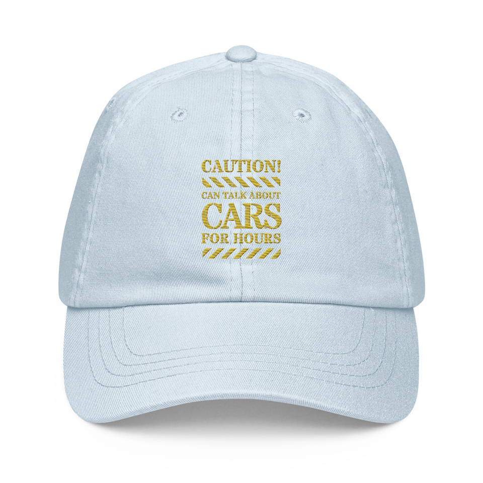 Caution Signs - Yellow Traffic Sign Pastel Baseball Hat
