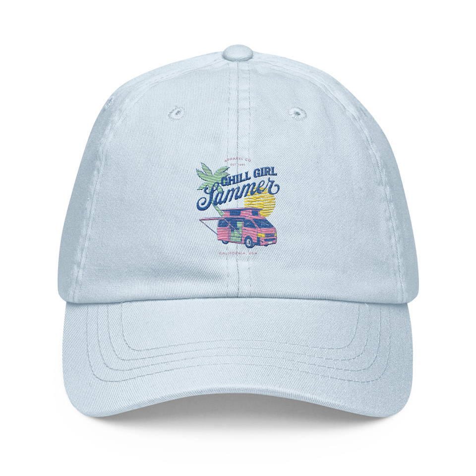 Chill Girl Summer Pastel Baseball Hat
