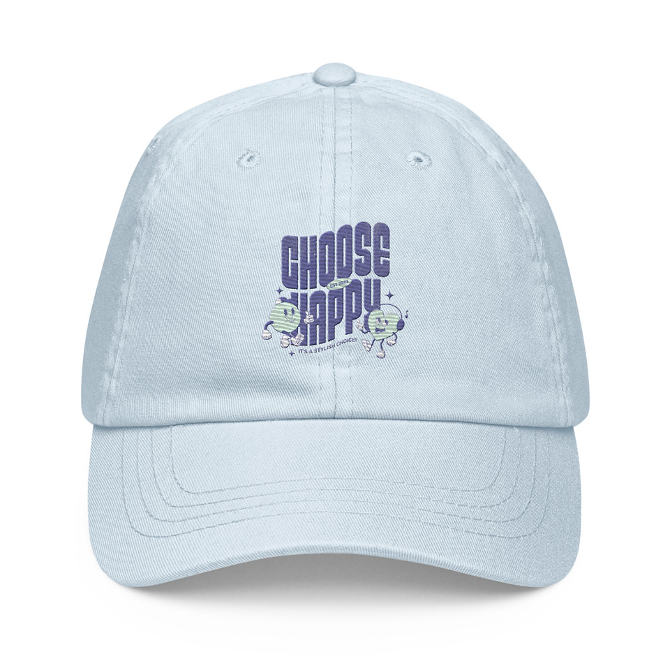 Choose Happy (2) Pastel Baseball Hat