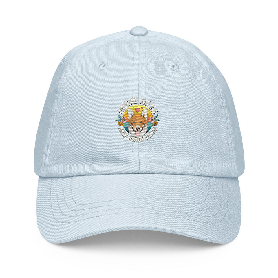 Corgi Days - Funny Animal Pastel Baseball Hat