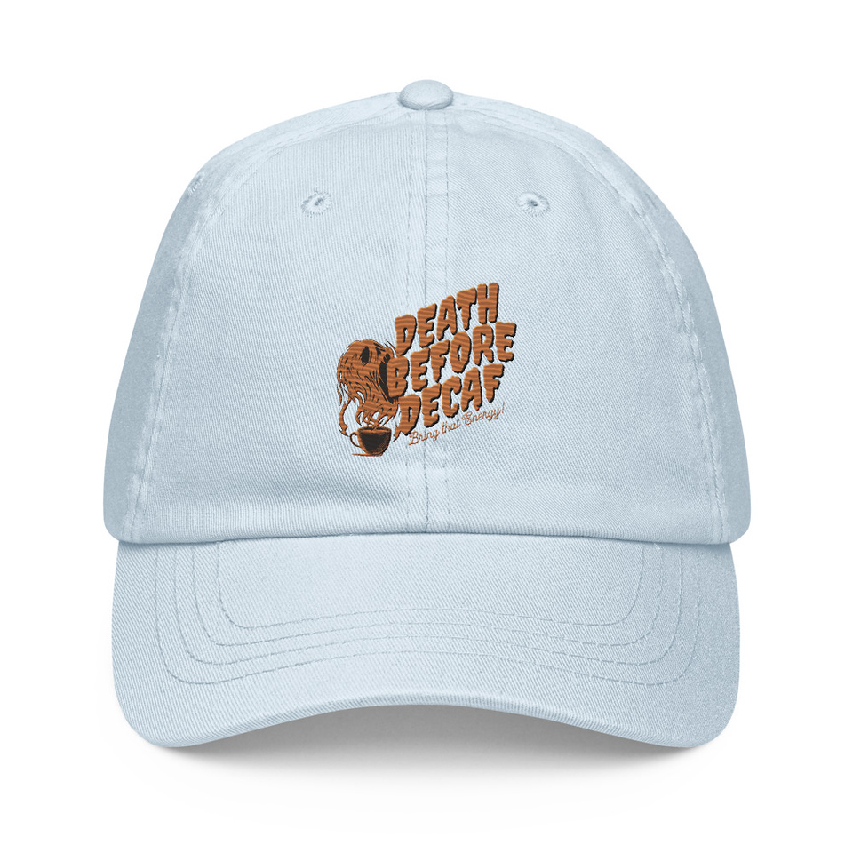 Death Before Decaf - Coffee Pastel Baseball Hat