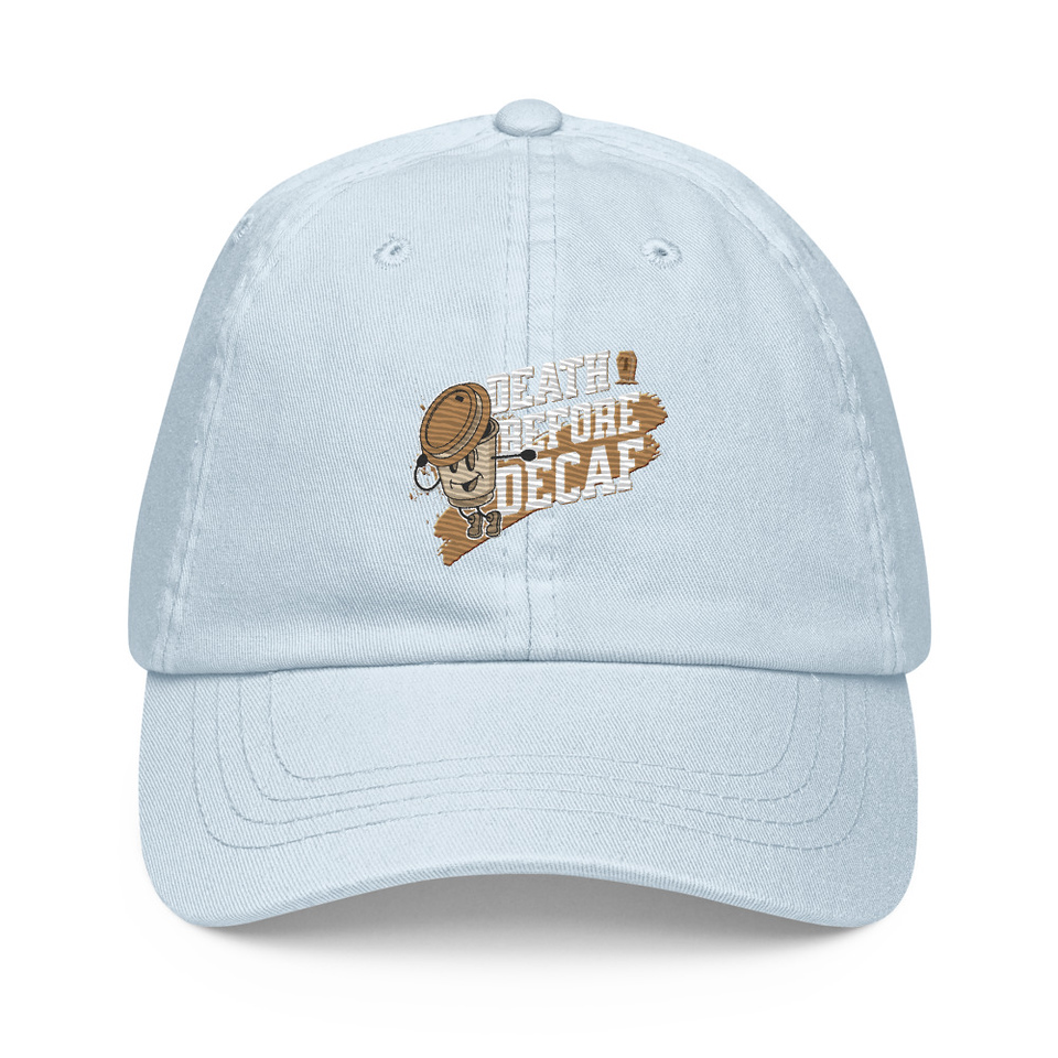 Death Before Decaf Pastel Baseball Hat