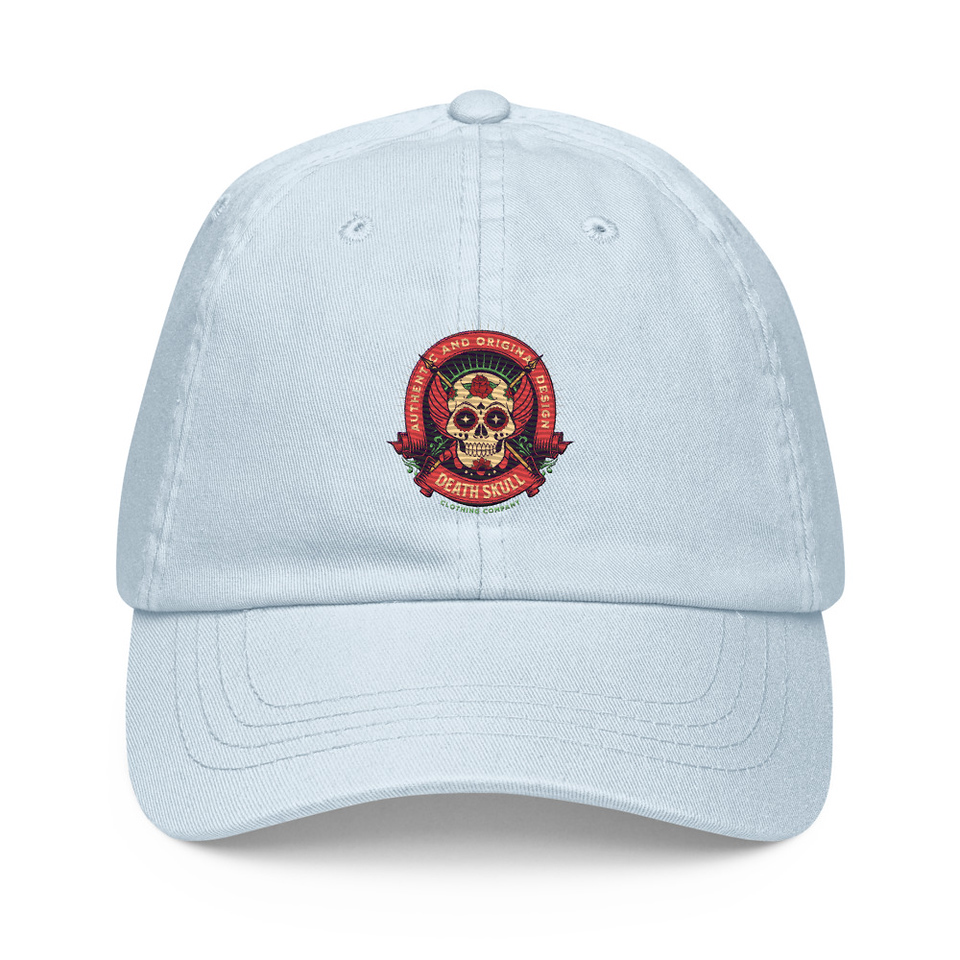 Death Skull - Badge  Pastel Baseball Hat