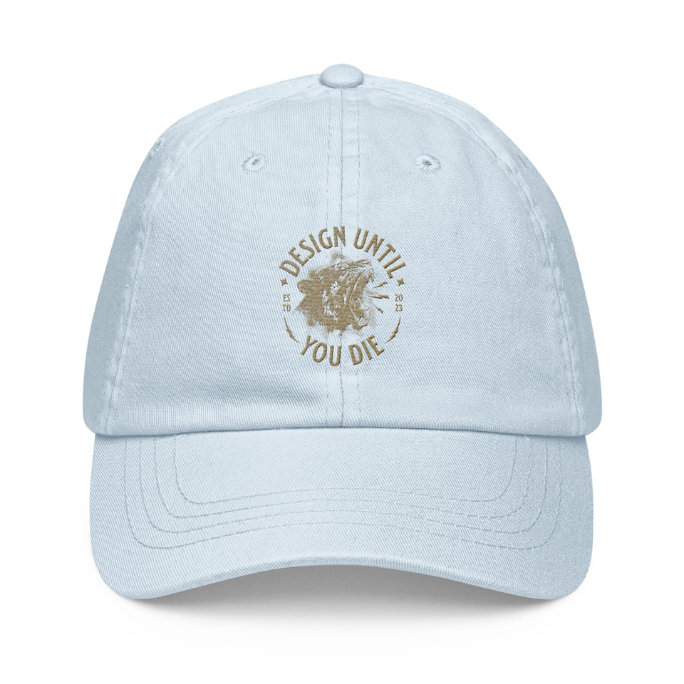 DESIGN UNTIL YOU DIE Pastel Baseball Hat