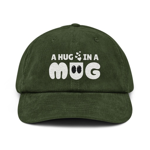 [ID: 532-G17] A Hug in a Mug - Funny Cartoon Corduroy Hat